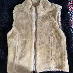 Cream fur vest